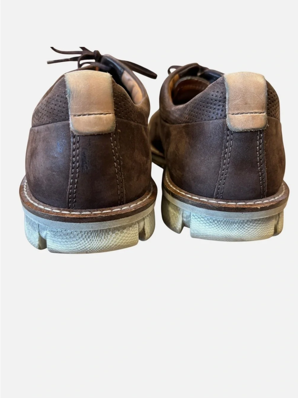 Ecco Men's Jeremy Brown Leather Oxford Lace Up Nubuck US Size 11 EU 45 Coffee